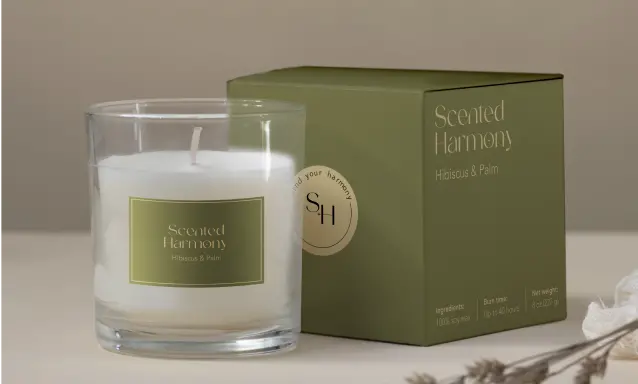 Branding identity for a candle brand
